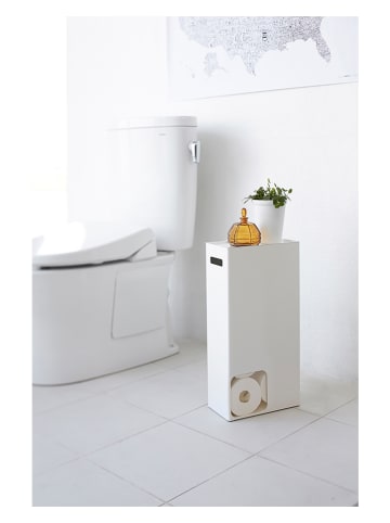 Yamazaki Uchwyt "Tower" w kolorze białym na papier toaletowy - 23 x 48 x 12,5 cm