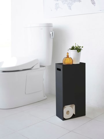Yamazaki Toilettenpapierhalter ''Tower'' in Schwarz - (B)23 x (H)48 x (T)12,5 cm