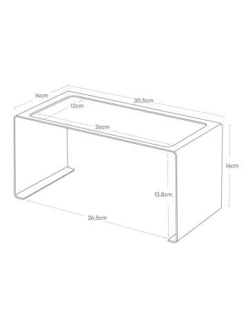 Yamazaki Regał kuchenny "Tower" w kolorze białym - 30 x 14 x 14 cm