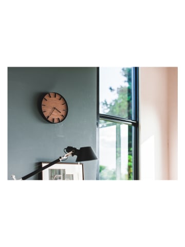 Yamazaki Zegar ścienny "Rin" w kolorze czarno-brązowym - Ø 26,5 cm