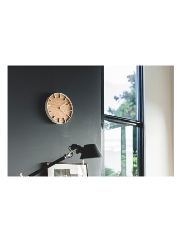 Yamazaki Zegar ścienny "Rin" w kolorze jasnobrązowo-białym - Ø 26,5 cm