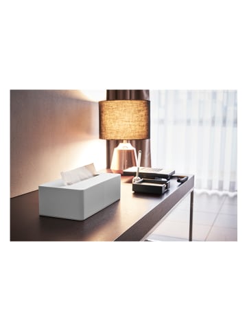 Yamazaki Tücherbox "Tower" in Weiß - (B)26,5 x (H)7,5 x (T)13,5 cm