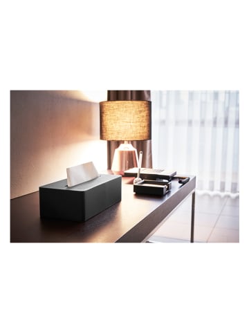 Yamazaki Tücherbox "Tower" in Schwarz - (B)26,5 x (H)7,5 x (T)13,5 cm