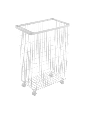 Yamazaki Wäschekorb "Tower" in Weiß - (B)28 x (H)61 x (T)46 cm