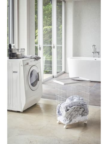 Yamazaki Wäschekorb "Tower" in Weiß - (B)28 x (H)61 x (T)46 cm