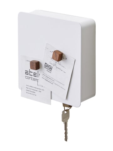 Yamazaki Skrzynka "Tower" w kolorze białym na klucze - 15,8 x 15,8 x 5 cm