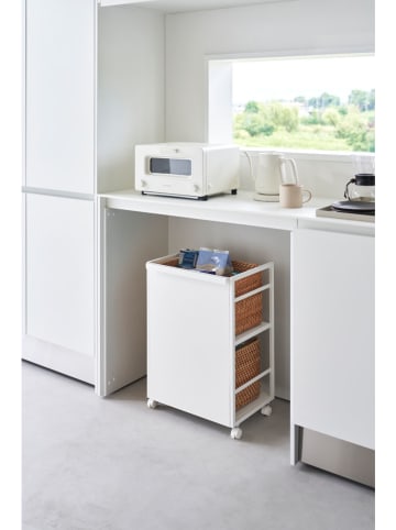 Yamazaki Wózek "Tower" w kolorze białym - 42 x 60 x 32 cm