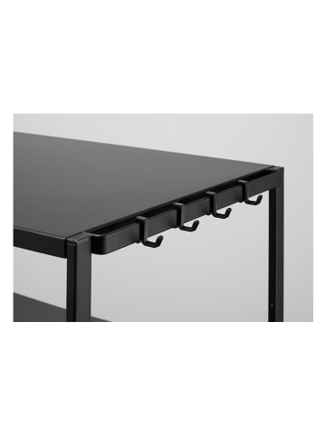 Yamazaki Servierwagen "Tower" in Schwarz - (B)38 x (H)81,5 x (T)49 cm