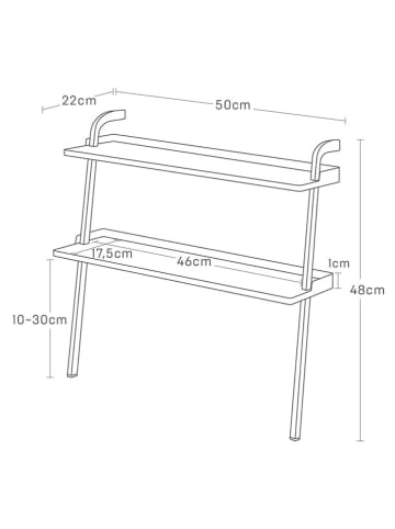 Yamazaki Kinder-Schuhregal ''Frame'' in Weiß - (B)50 x (H)48 x (T)22 cm