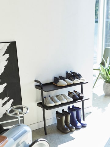 Yamazaki Kinder-Schuhregal ''Frame'' in Schwarz - (B)50 x (H)48 x (T)22 cm