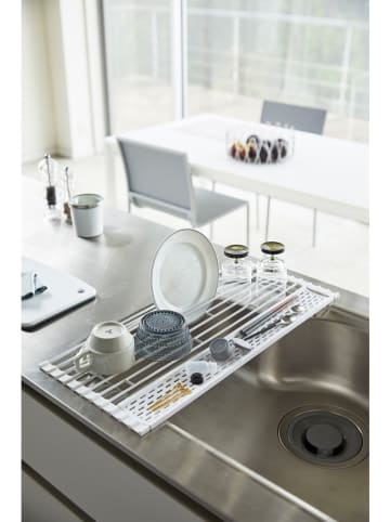 Yamazaki Faltbares Abtropfgestell "Tower" in Weiß - (B)42 x (H)28 cm