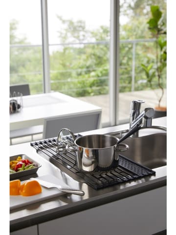 Yamazaki Faltbares Abtropfgestell "Tower" in Schwarz - (B)42 x (H)28 cm