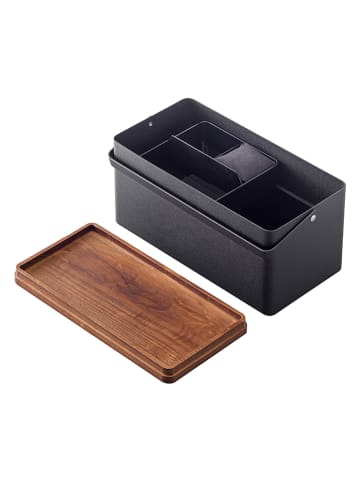 Yamazaki Skrzynka "Tower" w kolorze czarnym na przybory do szycia - 27 x 13,5 x 14 cm