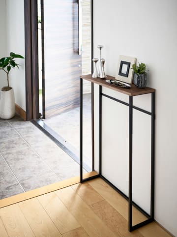 Yamazaki Konsolentisch ''Tower'' in Schwarz/ Hellbraun - (B)60 x (H)80,5 x (T)18,5 cm