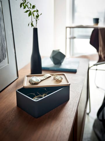 Yamazaki Pudełko w kolorze czarnym - 18,5 x 7 x 12,5 cm