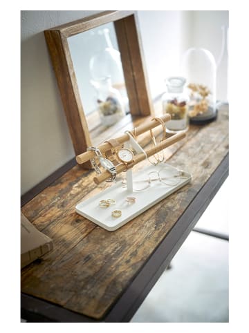 Yamazaki Schmuckständer "Tosca" in Weiß - (B)24 x (H)13,5 x (T)10 cm