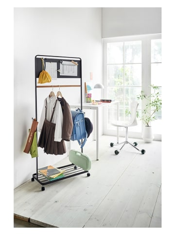 Yamazaki Kleiderständer "Tower" in Schwarz - (B)68,5 x (H)140 x (T)33 cm