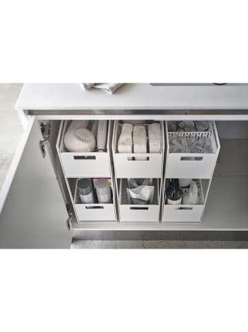 Yamazaki 3tlg. Set: Aufbewahrungskörbe ''Tower'' in Weiß - (B)16 x (H)46 x (T)32,5 cm