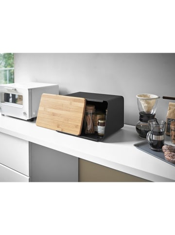 Yamazaki Brotkasten ''Tower'' in Schwarz/ Hellbraun - (B)28 x (H)18,5 x (T)24,5 cm