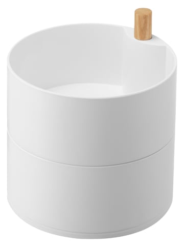 Yamazaki Schmuckbox "Tosca" in Weiß - (T)15,5 x Ø 14,5 cm