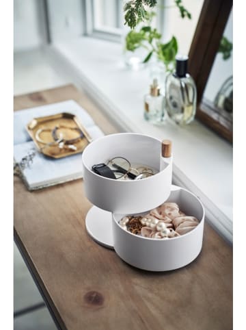 Yamazaki Szkatułka "Tosca" w kolorze białym - gł. 15,5 x Ø 14,5 cm