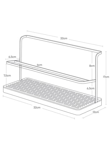Yamazaki Ociekacz ''Tower'' w kolorze białym do butelek - 32 x 17 x 12 cm