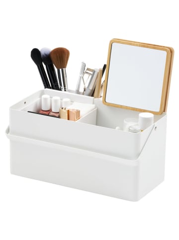 Yamazaki Makeup-Organizer ''Tower'' in Weiß - (B)30 x (H)14,7 x (T)14 cm