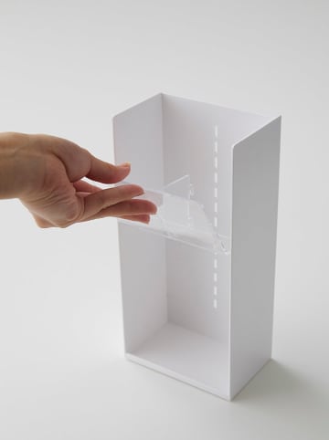 Yamazaki Organizer ''Tower'' w kolorze białym do kosmetyków - 12 x 25 x 7,7 cm