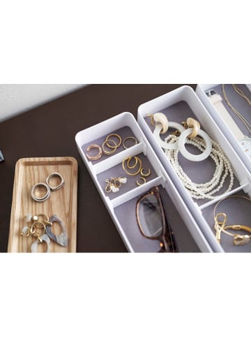 Yamazaki Pojemnik ''Rin'' w kolorze biało-jasnobrązowym - 24 x 11,5 x 8 cm