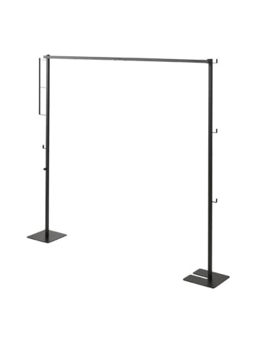 Yamazaki Klappbarer Wäscheständer "Tower" in Schwarz - (B)175 x (H)160 x (T)25 cm