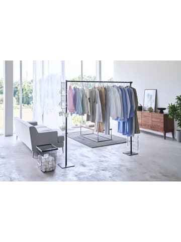 Yamazaki Składana suszarka "Tower" w kolorze czarnym na pranie - 175 x 160 x 25 cm