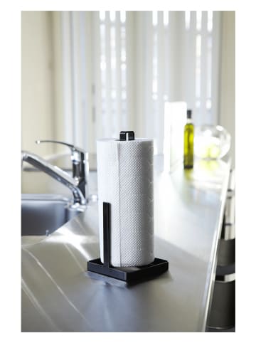 Yamazaki Küchenrollenhalter "Tower" in Schwarz - (B)11 x (H)26,5 x (T)11 cm