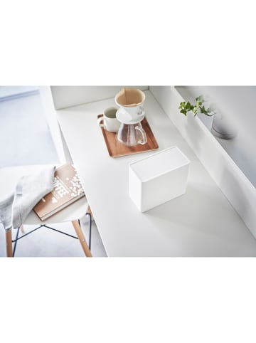 Yamazaki Pojemnik "Tower" w kolorze białym - 18,4 x 15,4 x 9,2 cm