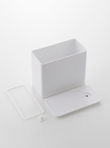 Yamazaki Pojemnik "Tower" w kolorze białym - 18,4 x 15,4 x 9,2 cm