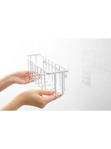 Yamazaki Koszyk "Tower" w kolorze białym do przechowywania - 30,5 x 10 x 8,5 cm