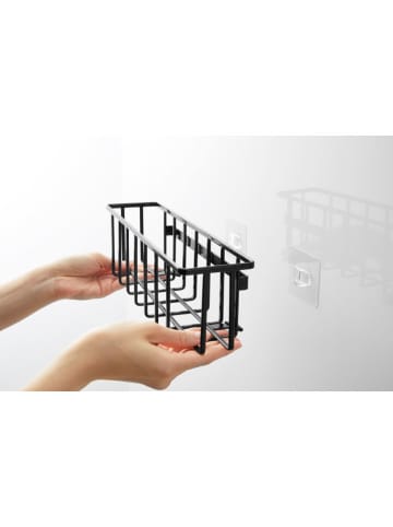 Yamazaki Aufbewahrungskorb "Tower" in Schwarz - (B)30,5 x (H)10 x (T)8,5 cm
