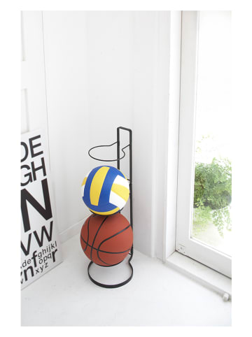 Yamazaki Stojak "Frame" w kolorze czarnym na piłki - 25,5 x 65 x 20,5 cm