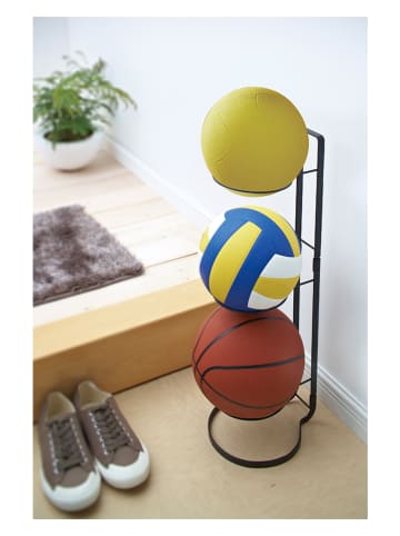 Yamazaki Stojak "Frame" w kolorze czarnym na piłki - 25,5 x 65 x 20,5 cm