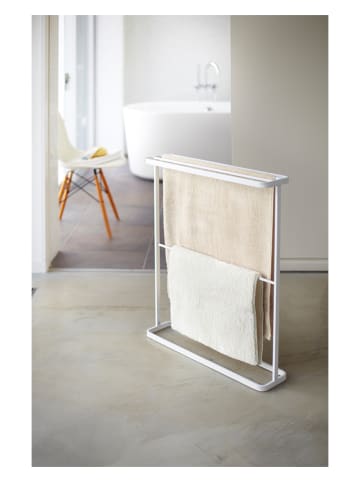 Yamazaki Badetuchhalter "Tower" in Weiß - (B)65 x (H)75 x (T)15 cm