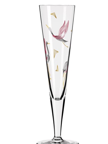 RITZENHOFF 2-delige set: champagneglazen "Gold night Kordes" lichtroze - 205 ml