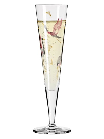 RITZENHOFF 2-delige set: champagneglazen "Gold night Kordes" lichtroze - 205 ml