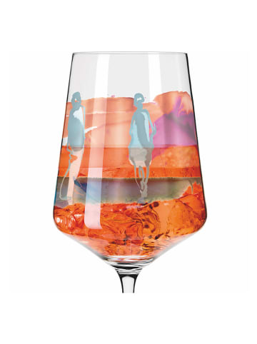 RITZENHOFF Kieliszek w kolorze pomarańczowo-błękitnym do koktajli - 544 ml