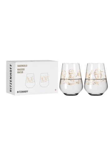 RITZENHOFF 2-delige set: glazen "Legendarisch goud" - 540 ml
