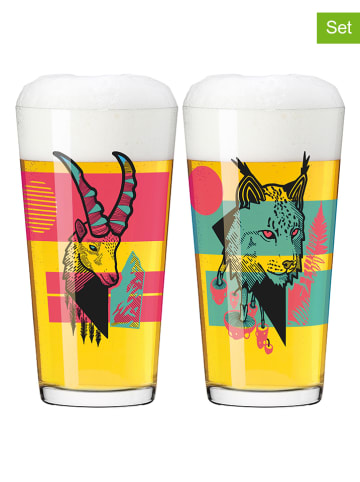 RITZENHOFF Szklanki (2 szt.) w kolorze różowo-niebieskim - 432 ml