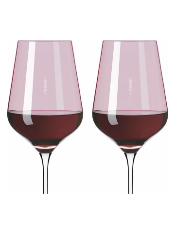 RITZENHOFF 2-delige set: rodewijnglazen "Fjordlicht" beskleurig - 570 ml