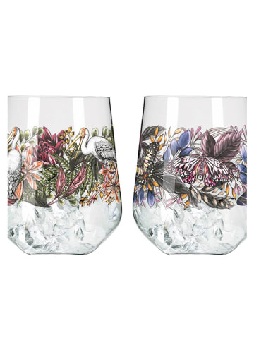 RITZENHOFF 2er-Set: Gläser ''Schattenfauna'' in Bunt - 710 ml