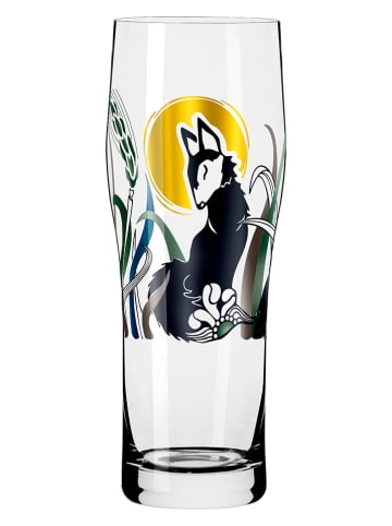 RITZENHOFF 2er-Set: Biergläser "Brauchzeit 1" in Schwarz/ Gelb - 630 ml