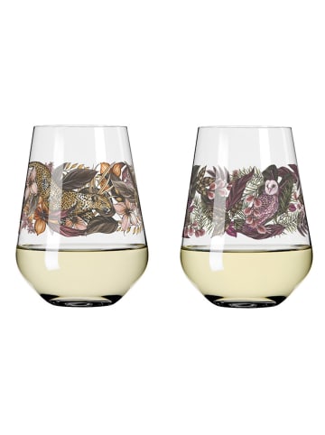 RITZENHOFF 2er-Set: Gläser ''Schattenfauna'' in Bunt - 540 ml