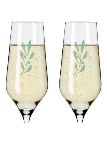 RITZENHOFF 2-delige set: champagneglazen "Organix 1 - R. Bohnenberg" - 250 ml