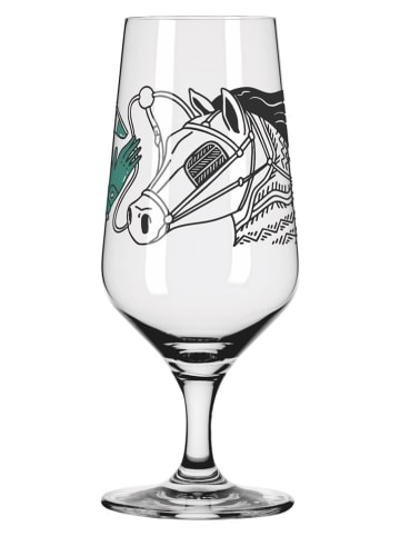 RITZENHOFF 2-delige set: pilsglazen "Goud rijden" zwart/rood - 330 ml